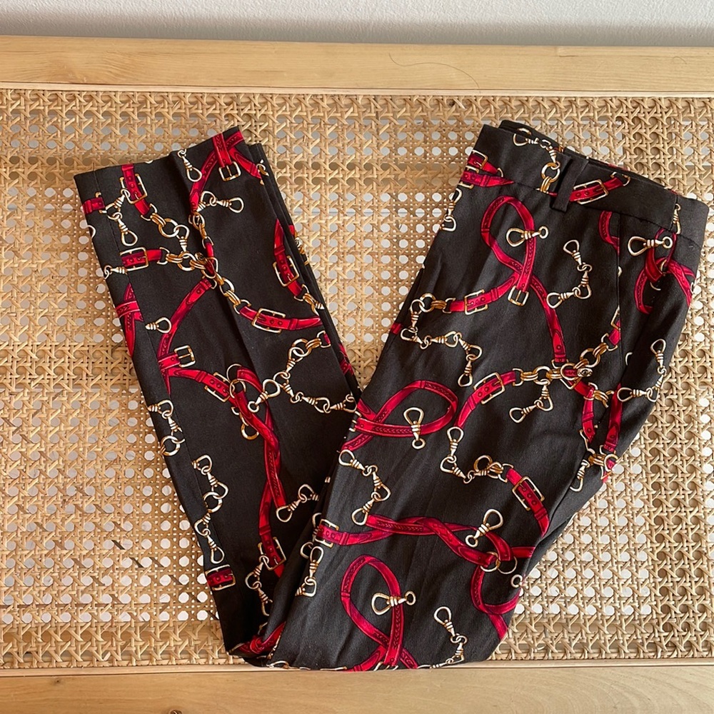 Zara Chain Straps Print Pants XS